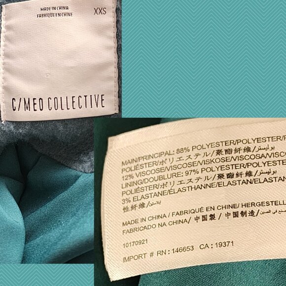 C/MEO Collective Pastel Mint Green Fuzzy Wrap Duster Coat - Picture 4 of 4